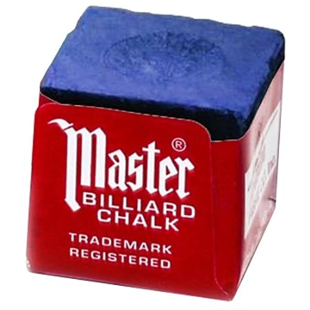 Master Billiard Cue Chalk- 12 Pieces Per Box (SKY BLUE)