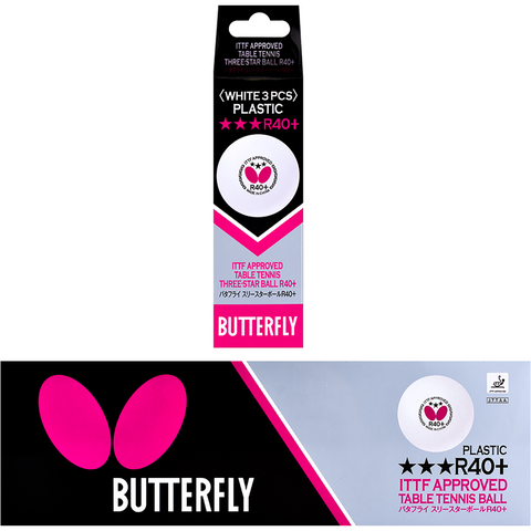 BUTTERFLY 3 STAR R40 TABLE TENNIS BALLS