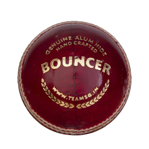 SG Bouncer™ Good Quality Four-Piece Water Proof Cricket Leather Ball