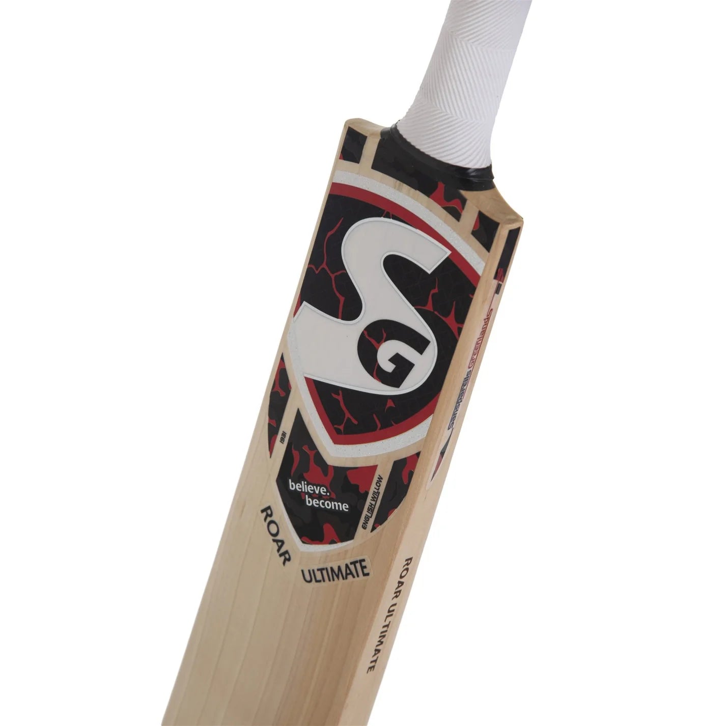 SG Roar Ultimate - Grade 3 world’s finest English willow hard pressed & traditionally shaped Bat