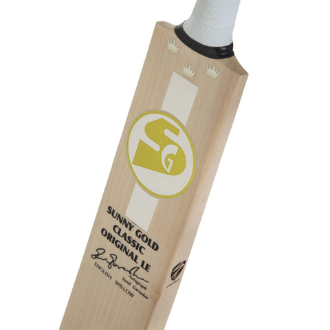 SG Sunny Gold Classic Original LE Grade 1 Worlds Finest English Willow highest quality and performance Cricket Bat (with SG|Str8bat Sensor)