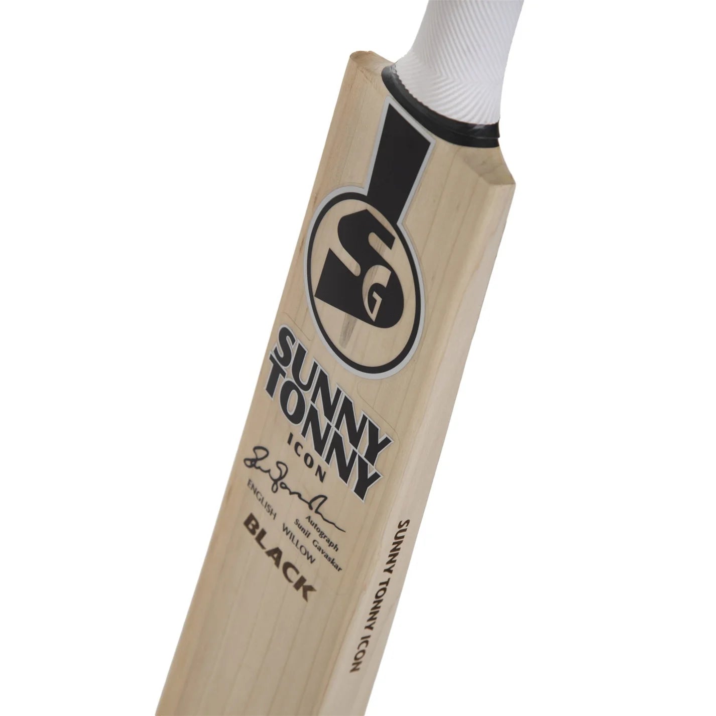 SG Sunny Tonny Icon Black - Grade 3 world’s finest English willow hard presse & traditionally shaped Cricket Bat