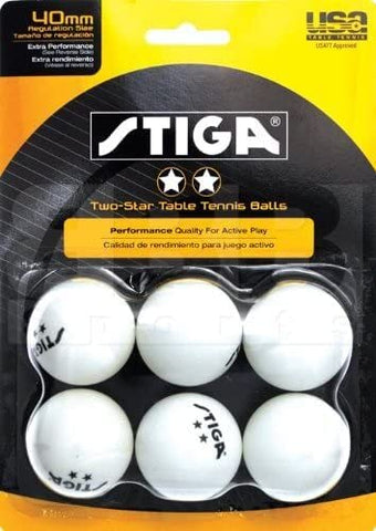 STIGA 2 STAR TABLE TENNIS BALLS