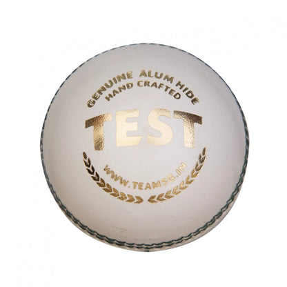 SG Test™ White Premium Quality Four- Piece Water Proof Cricket Leather Ball