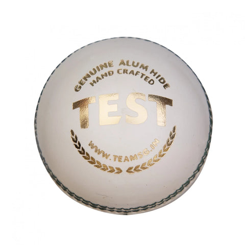 SG Test™ White Premium Quality Four- Piece Water Proof Cricket Leather Ball