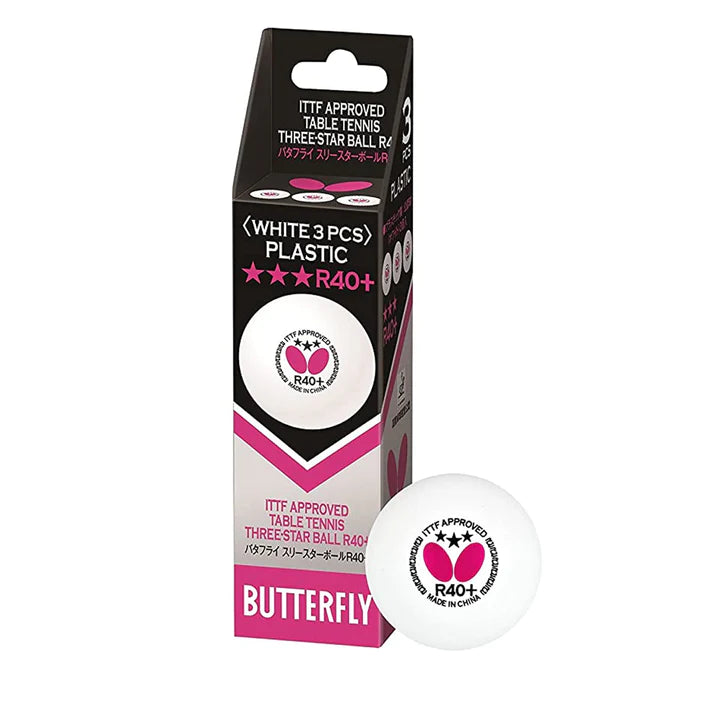 BUTTERFLY 3 STAR R40 TABLE TENNIS BALLS