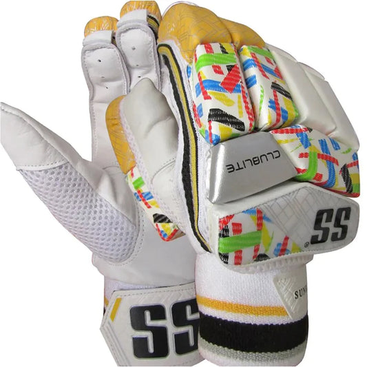 SS Club Lite RH Batting Gloves, White/Yellow