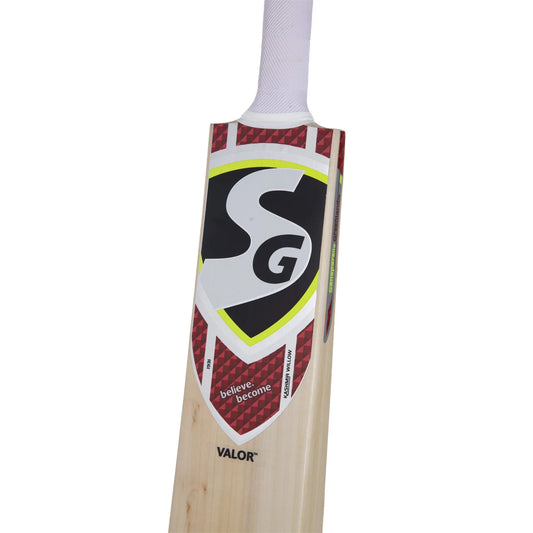 SG Valor Premium Kashmir Willow traditional shaped Cricket Bat