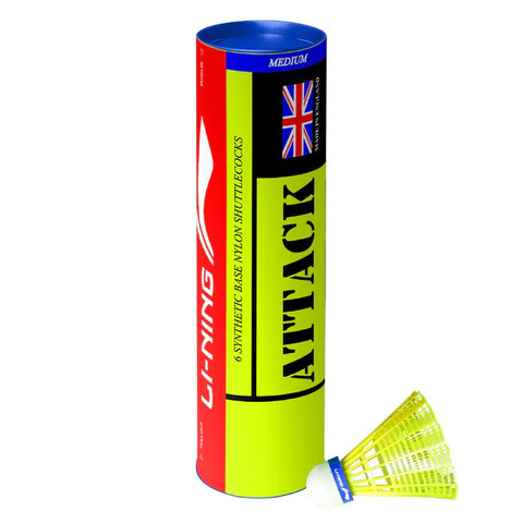 Li-Ning Attack Nylon Shuttlecock Yellow (Medium)