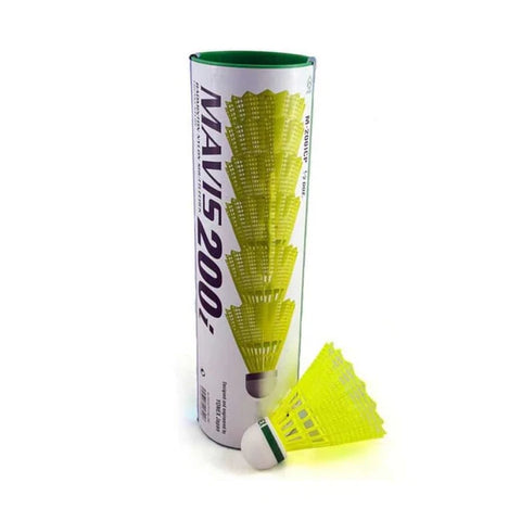 Yonex Mavis 200i Nylon Shuttlecock (Green Cap Yellow)